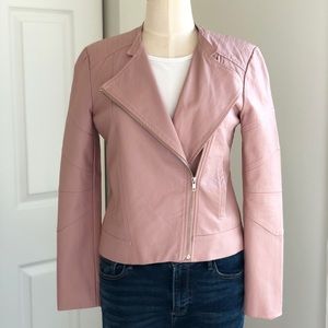 Pink Faux Leather Jacket by BB Dakota